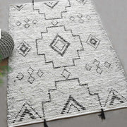 Uttermost Raton Hand Woven Ivory and Charcoal Tribal Pattern Rug ~ 6' x 9'
