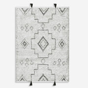 Uttermost Raton Hand Woven Ivory and Charcoal Tribal Pattern Rug ~ 6' x 9'