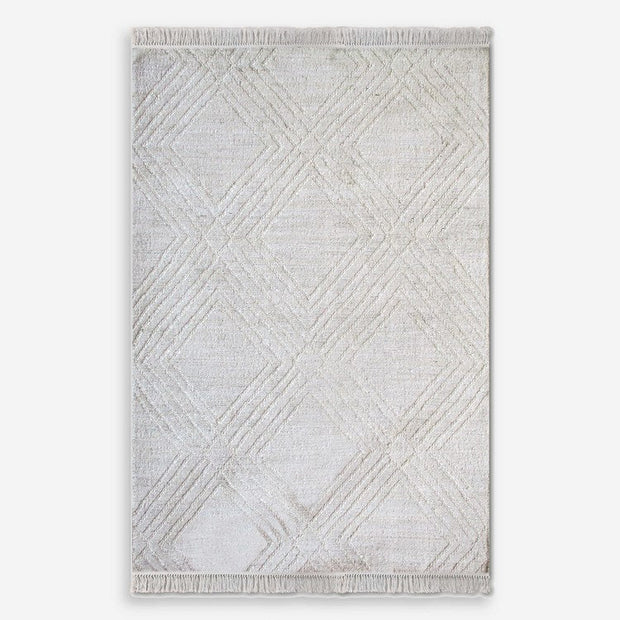 Uttermost Aledo Hand Woven Ivory Raised Geometric Pattern Rug ~  9 x 12