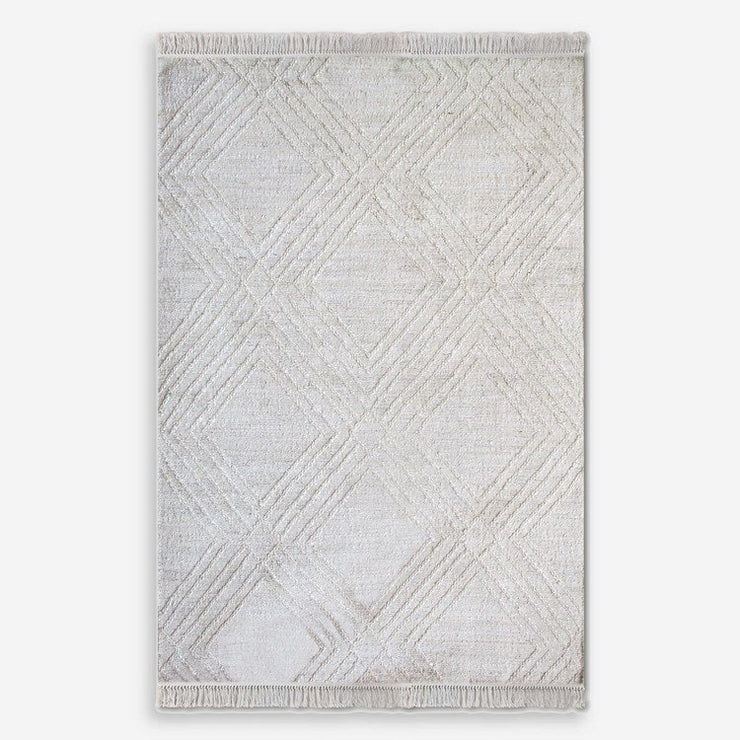 Uttermost Aledo Hand Woven Ivory Raised Geometric Pattern Rug ~ 6 x 9