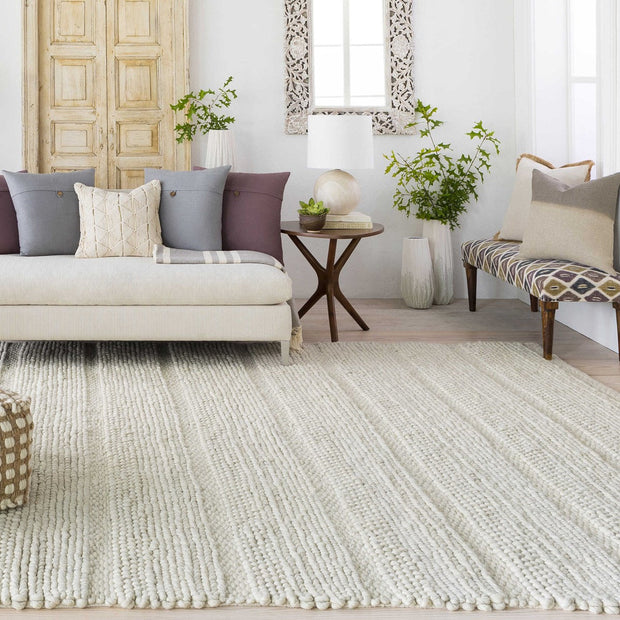 Uttermost Clifton Hand Woven Ivory Wool Rug ~ 8' x 10'