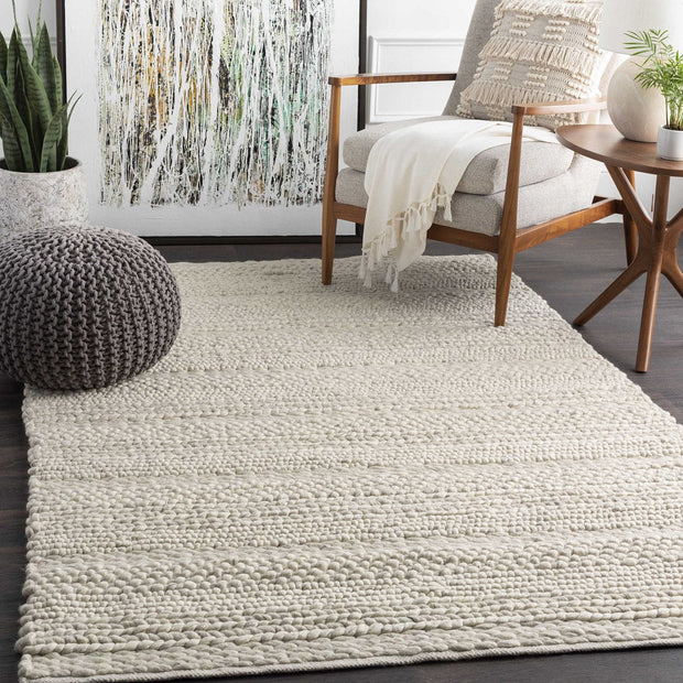 Uttermost Clifton Hand Woven Ivory Wool Rug ~ 5' x 8'