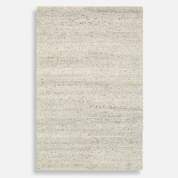 Uttermost Clifton Hand Woven Gray and Ivory Wool Rug ~ 8' x 10'