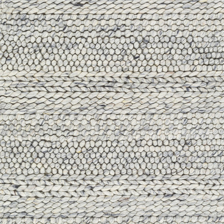 Uttermost Clifton Hand Woven Gray and Ivory Wool Rug ~  5' x 8'