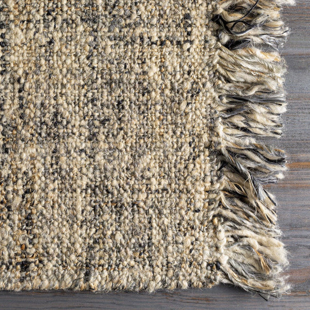 Uttermost Dumont Hand Woven Jute and Wool Tan, Gray & Charcoal Rug  ~ 5' x 7'6"
