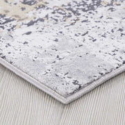 Uttermost Hampton Gray, Ivory, Taupe and Gold Modern Abstract Rug ~ 7'6" x 9'6"