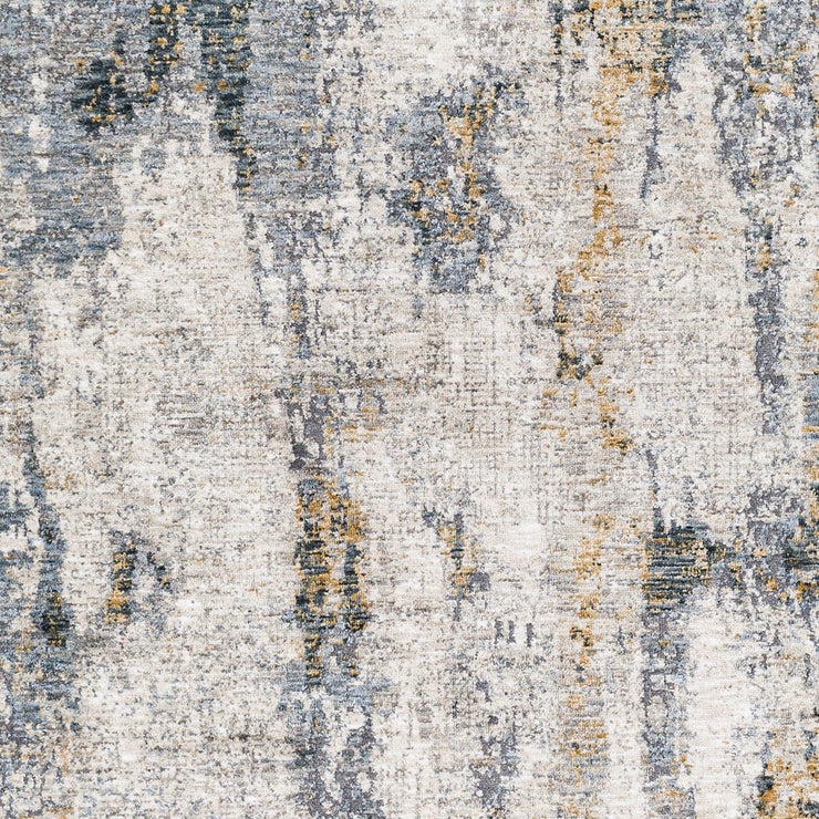 Uttermost Ladoga Beige, Cream, Gray and Denim Blue Modern Abstract Rug ~ 5' x 7'5"