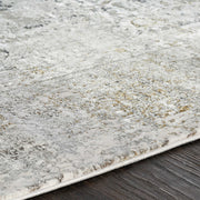 Uttermost Poneto White, Gray, Charcoal and Saffron Rug ~ 5' x 7'6"