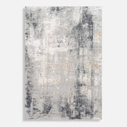 Uttermost Paoli Light Gray, Off White and Charcoal Modern Abstract Rug ~ 9' x 12'3"