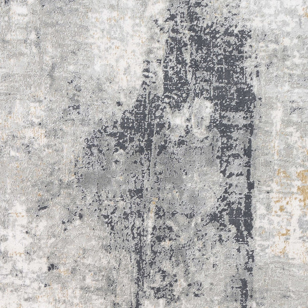 Uttermost Paoli Light Gray, Off White and Charcoal Modern Abstract Rug ~ 7'10" x 10'3"