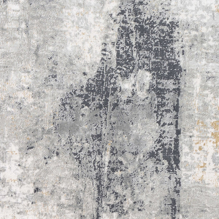 Uttermost Paoli Light Gray, Off White and Charcoal Modern Abstract Rug ~ 9' x 12'3"