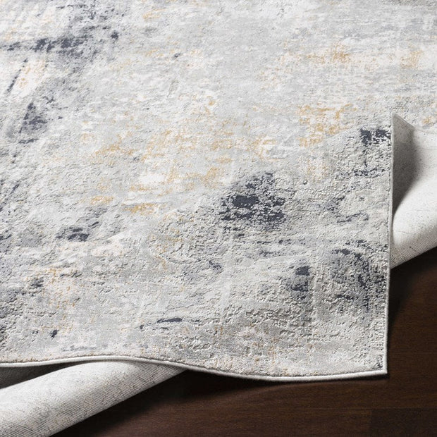 Uttermost Paoli Light Gray, Off White and Charcoal Modern Abstract Rug ~ 5'3" x 7'3"