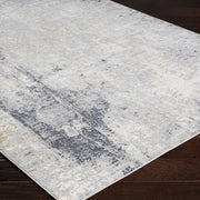 Uttermost Paoli Light Gray, Off White and Charcoal Modern Abstract Rug ~ 9' x 12'3"