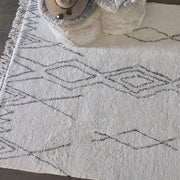 Uttermost Mesilla Table Tufted Ivory and Faded Charcoal Tribal Pattern Rug ~ 9' x 12'
