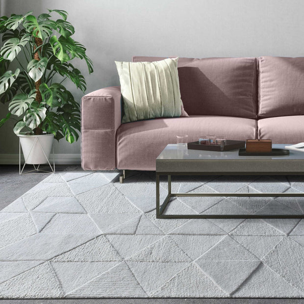 Uttermost La Veta Hand Tufted Ivory Geometric Pattern Rug  ~ 8' x 10'