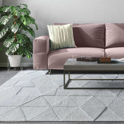 Uttermost La Veta Hand Tufted Ivory Geometric Pattern Rug ~ 6' x 9'