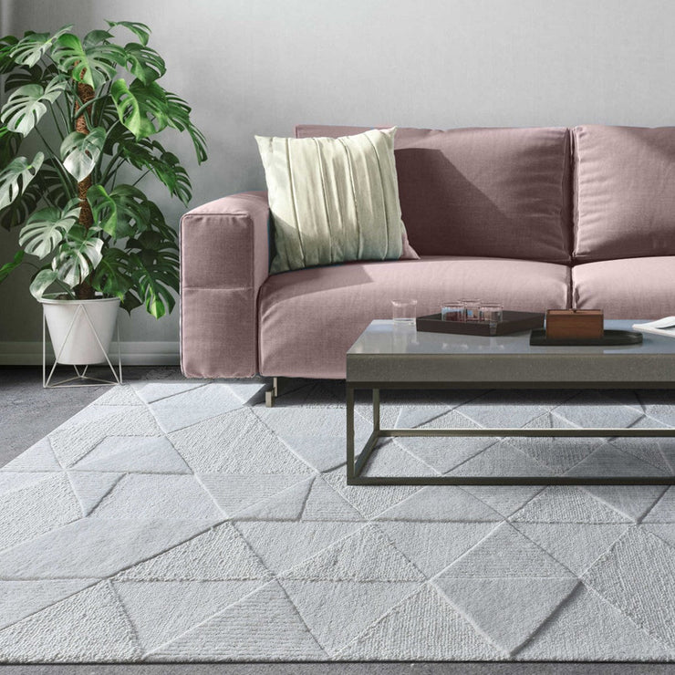 Uttermost La Veta Hand Tufted Ivory Geometric Pattern Rug ~ 6' x 9'