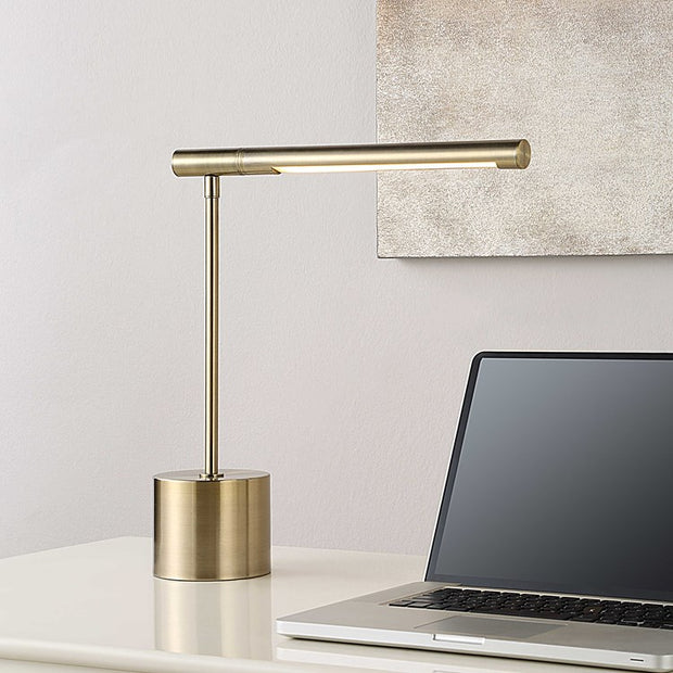Casa Bella Living Finished Antique Brass Horizontal Desk Lamp