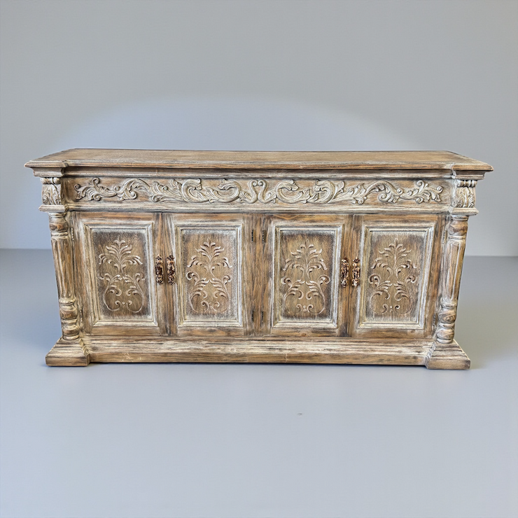 Casa Bonita Peruvian Hand-Painted Carved Wood Arroyo Buffet