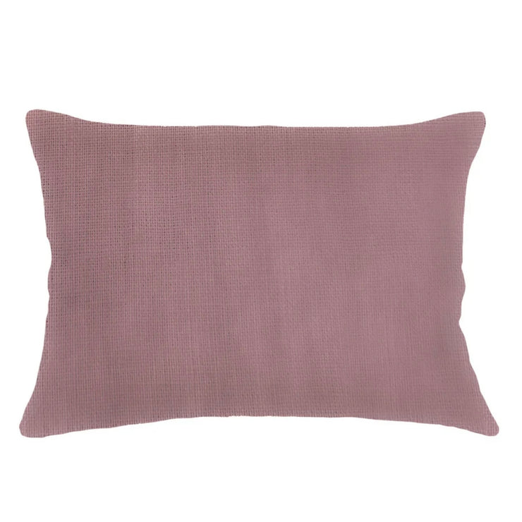 Anaya Home So Soft Linen Mauve Lumbar Pillow 14x20 With Down Insert