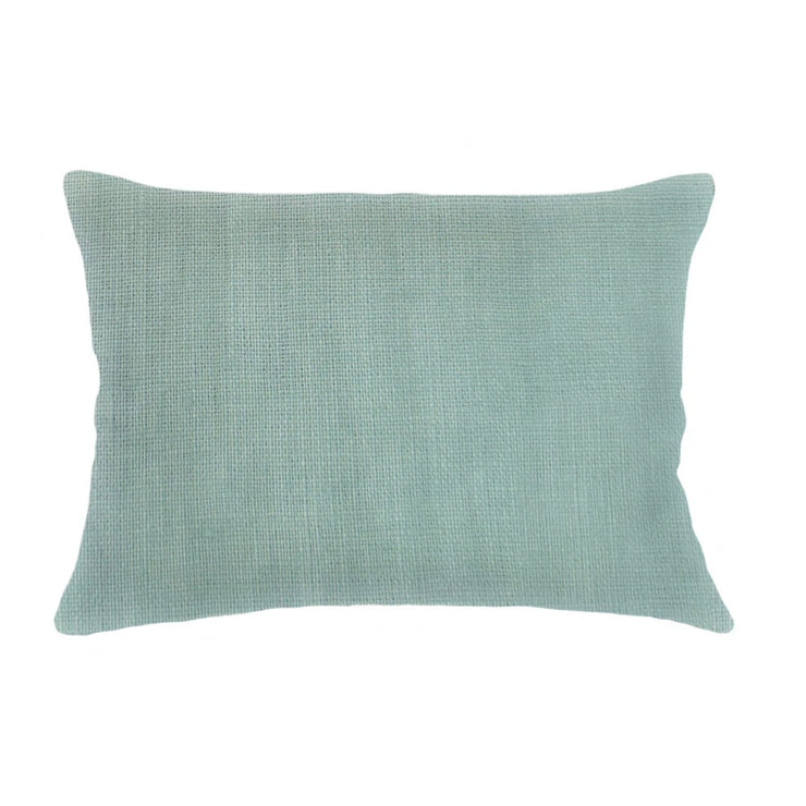 Anaya Home So Soft Linen Mint Green Lumbar Pillow 14x20 With Down Insert