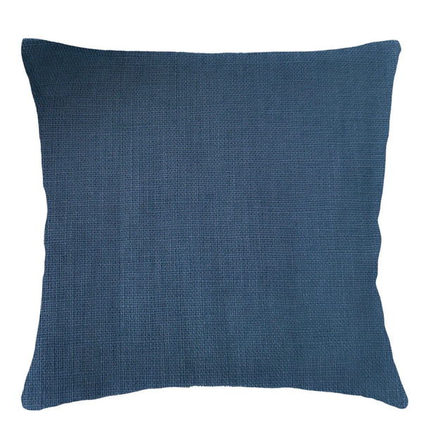 Anaya Home So Soft Linen Marine Blue Pillow 20x20 With Down Insert