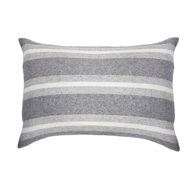 Pom Pom at Home Alpine Grey and Ivory Striped Blanket