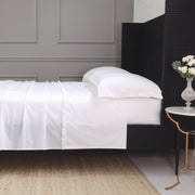 Pom Pom at Home Audrey White Ruffle Cotton Percale Sheet Set ~ Available in Twin, Queen and King Sizes