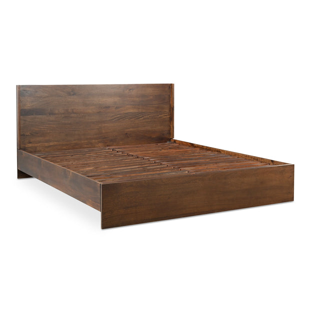 Moe's Home Collection Everett Dark Brown Mango Wood Queen Size Bed