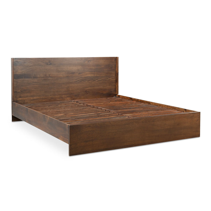Moe's Home Collection Everett Dark Brown Mango Wood Queen Size Bed