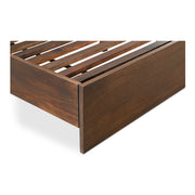 Moe's Home Collection Everett Dark Brown Mango Wood Queen Size Bed