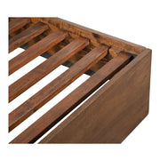 Moe's Home Collection Everett Dark Brown Mango Wood Queen Size Bed