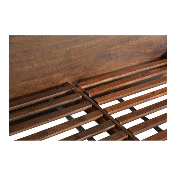 Moe's Home Collection Everett Dark Brown Mango Wood Queen Size Bed