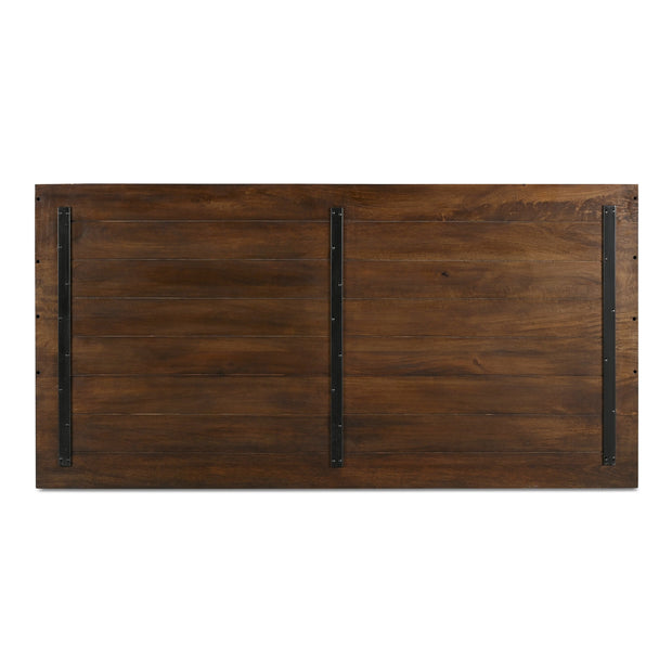 Moe's Home Collection Everett Dark Brown Mango Wood Queen Size Bed