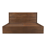 Moe's Home Collection Everett Dark Brown Mango Wood Queen Size Bed
