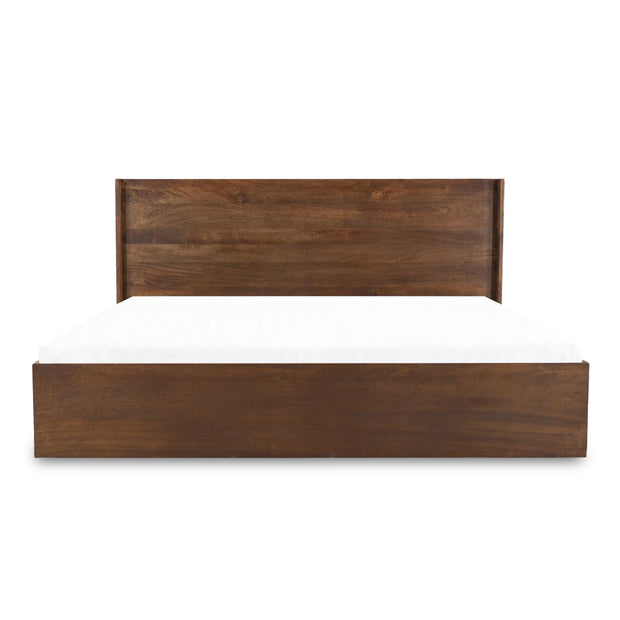 Moe's Home Collection Everett Dark Brown Mango Wood Queen Size Bed