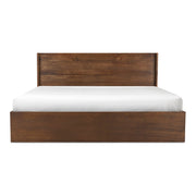 Moe's Home Collection Everett Dark Brown Mango Wood Queen Size Bed