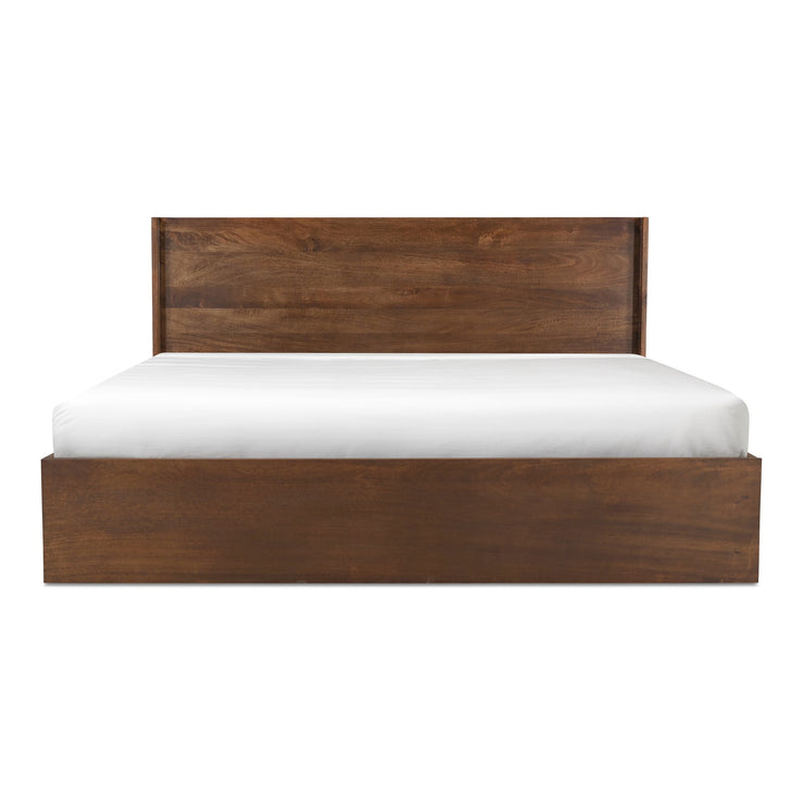 Moe's Home Collection Everett Dark Brown Mango Wood Queen Size Bed