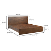 Moe's Home Collection Everett Dark Brown Mango Wood King Size Bed