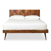 Moe's Home Collection O2 Dark Brown Sheesham Wood Queen Size Bed