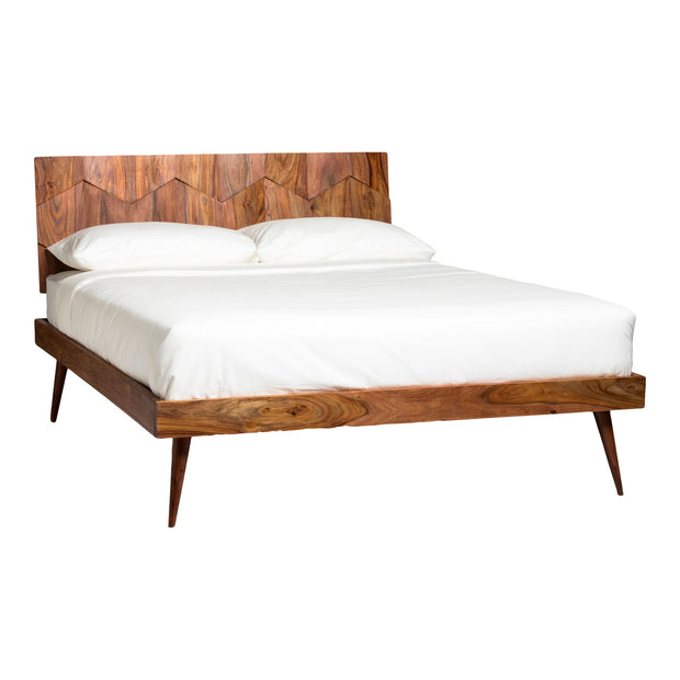 Moe's Home Collection O2 Dark Brown Sheesham Wood King Size Bed