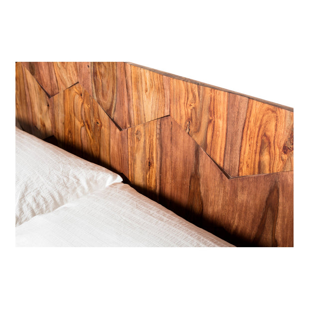 Moe's Home Collection O2 Dark Brown Sheesham Wood King Size Bed