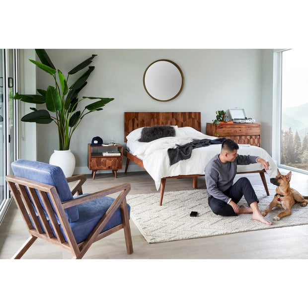 Moe's Home Collection O2 Dark Brown Sheesham Wood King Size Bed