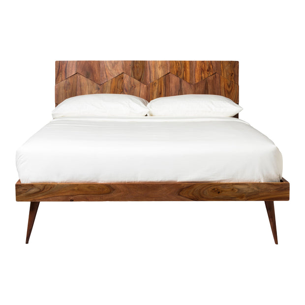 Moe's Home Collection O2 Dark Brown Sheesham Wood King Size Bed