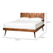 Moe's Home Collection O2 Dark Brown Sheesham Wood King Size Bed