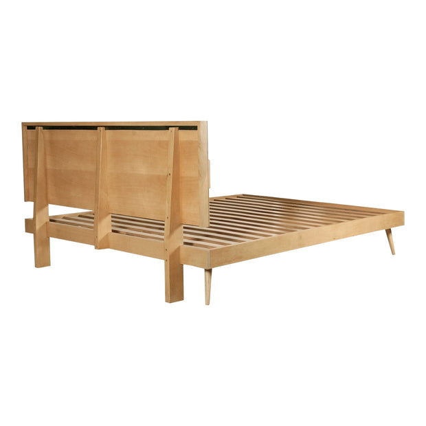 Moe's Home Collection O2 Natural Sheesham Wood Queen Size Bed