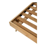 Moe's Home Collection O2 Natural Sheesham Wood Queen Size Bed