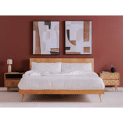 Moe's Home Collection O2 Natural Sheesham Wood Queen Size Bed