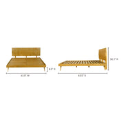 Moe's Home Collection O2 Natural Sheesham Wood Queen Size Bed