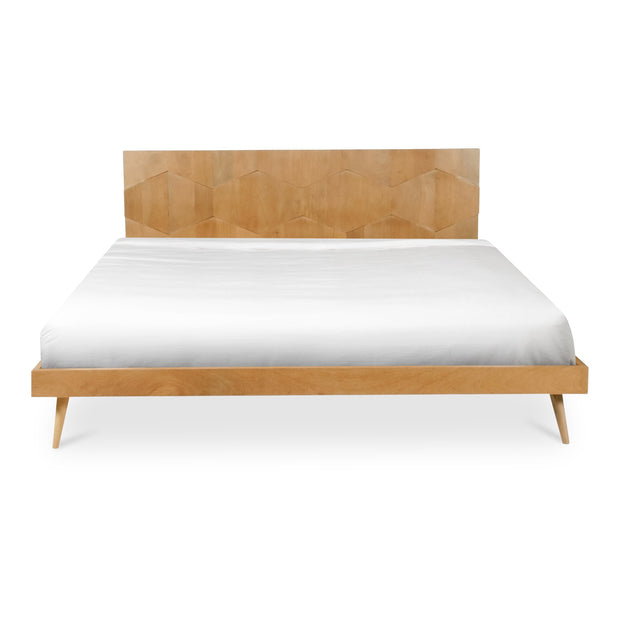 Moe's Home Collection O2 Natural Sheesham Wood King Size Bed